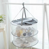 Clothes Drying Basket Double layer Hanging Net Pocket