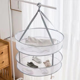 Clothes Drying Basket Double layer Hanging Net Pocket