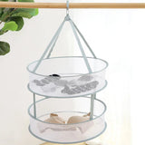 Clothes Drying Basket Double layer Hanging Net Pocket