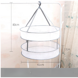 Clothes Drying Basket Double layer Hanging Net Pocket