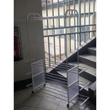 Clothing Rack with Wheels and 3 Metal Shelves