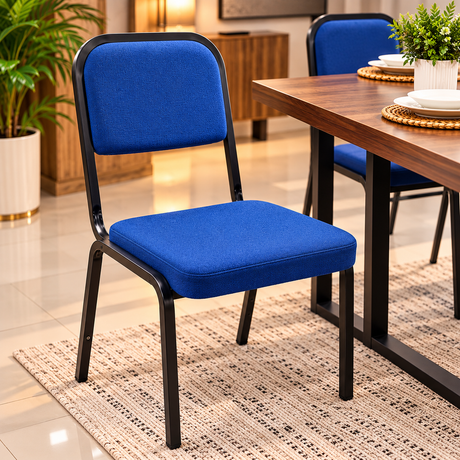 Blue Upholstered Banquet Chair 4 set Banquet Chair Dining Chairs