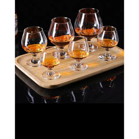 Cognac|Brandy|Large Wine Glass Set Color: Elegant Gold Capacity: 330ml per glass Material: Premium-quality glass Set Contains: 6 glasses Tableware