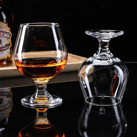 Cognac|Brandy|Large Wine Glass Set Color: Elegant Gold Capacity: 330ml per glass Material: Premium-quality glass Set Contains: 6 glasses Tableware