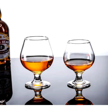 Cognac|Brandy|Large Wine Glass Set Color: Elegant Gold Capacity: 330ml per glass Material: Premium-quality glass Set Contains: 6 glasses Tableware