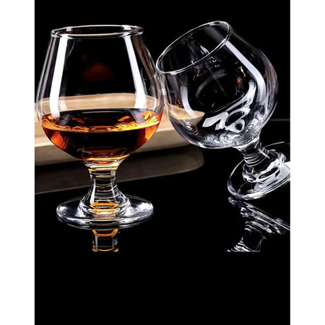 Cognac|Brandy|Large Wine Glass Set Color: Elegant Gold Capacity: 330ml per glass Material: Premium-quality glass Set Contains: 6 glasses Tableware