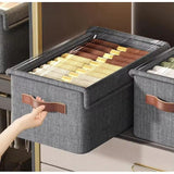 Collapsible Fabric Closet Organizer with Cove r– Space-Saving Storage Basket