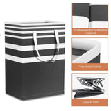 Collapsible Large Capacity Laundry Basket with Steel Handle Foldable Storage Solution for Home