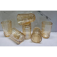 Coloured Heavy Gauge Thick Water Glass Set of 6pcs 260ml Glassware Mugs