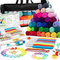 Complete DIY Hand Knitting and Crochet Tools Set 113pcs Kids essential Crochet Hooks