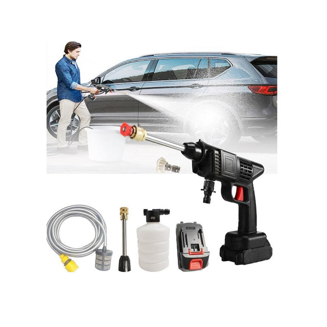 Cordless Electric Car Pressure Washer 48V Rechargeable Portable Power Cleaner with 8000mAh Battery and Carrying Case