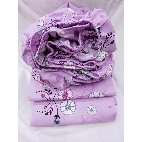 Cotton Bedsheets Set | 2 Flat Bedsheets, 1 Fitted Bedsheet, 2 Pillowcases | Size 6*7