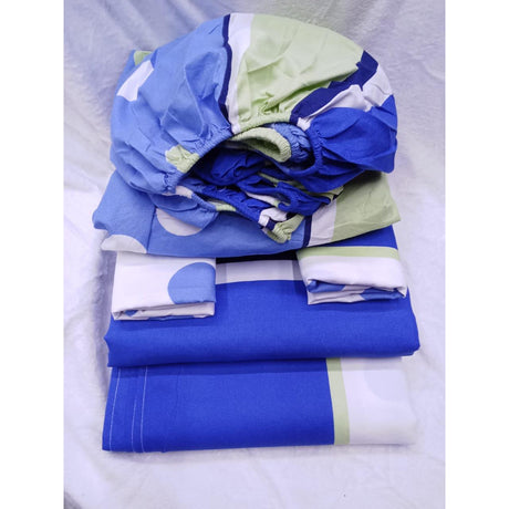 Cotton Bedsheets Set | 2 Flat Bedsheets, 1 Fitted Bedsheet, 2 Pillowcases | Size 6*7