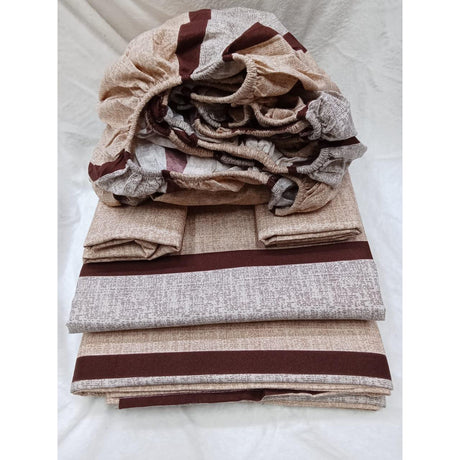 Cotton Bedsheets Set | 2 Flat Bedsheets, 1 Fitted Bedsheet, 2 Pillowcases | Size 6*7