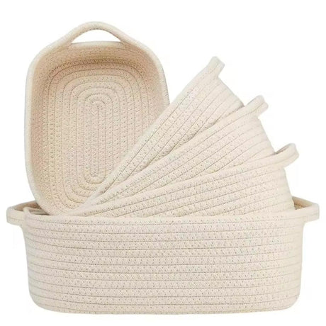 Cotton Rope Basket Set /5 Pieces