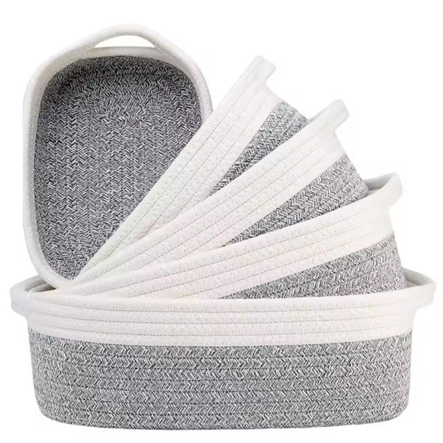 Cotton Rope Basket Set /5 Pieces