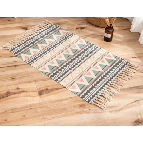 Cotton Woven Rugs Stylish & Durable Area Rugs in Multiple Sizes