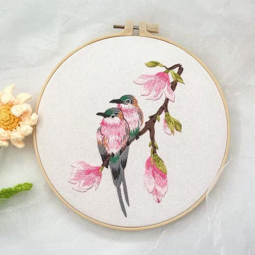 Cross Stitch Kit with Bamboo Embroidery Pavilion Hoop 20cm with User Manual Cross stitch kit Artwork