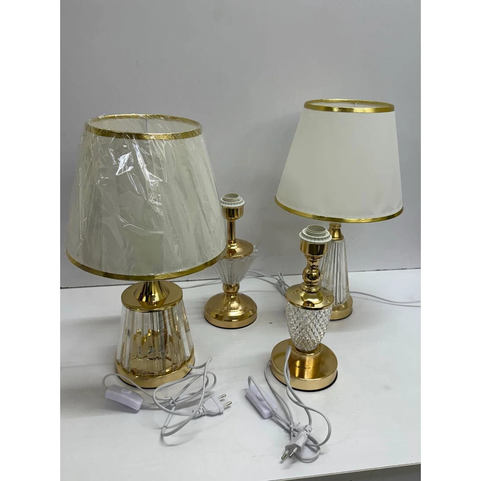 Crystal Luxury Table Lamp – Assorted Base Styles with Matching Shade Lighting Table Lamps