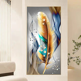 Crystal Porcelain Decorative Painting Elegant Wall Art for Office Bedroom Kitchen & Living Room (40x80cm)