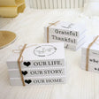 Decorative Faux Books – Set of 3 Stacked Wooden Decor Books for Modern & Farmhouse Style