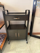 Multipurpose Trolley Cart | Versatile Organizer with Wheels |  84x50x33cm | White & Black