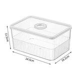 Clear Acrylic Fridge Storage Container – 24.5 x 16.2 x 11.5cm Airtight & Stackable