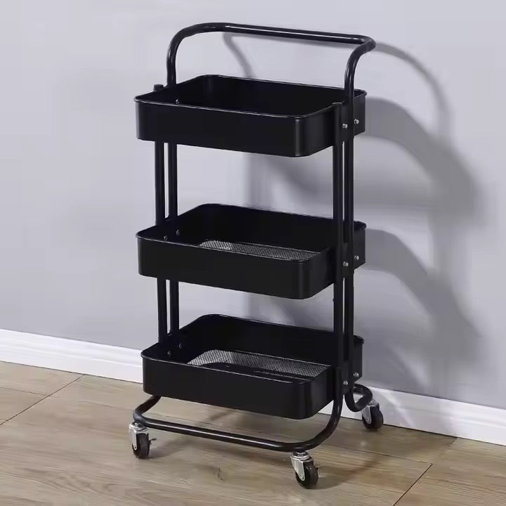 Multi-Functional Metallic Storage Trolley – 3 Tier