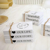 Decorative Faux Books - 3pcs Stacked Wooden Decor Home & Garden Decorative Plaques