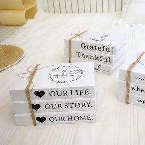 Decorative Faux Books - 3pcs Stacked Wooden Decor Home & Garden Decorative Plaques