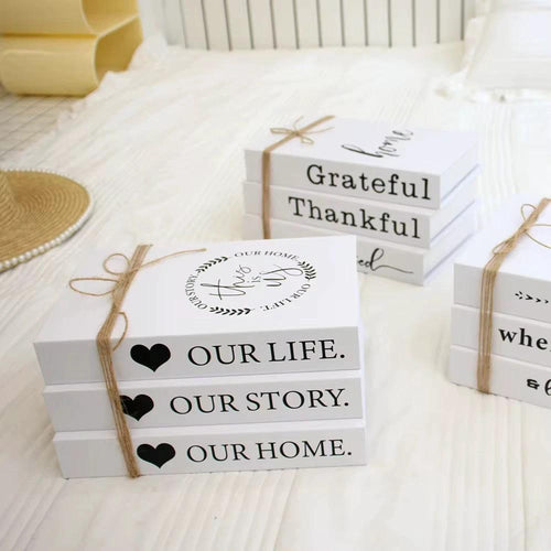 Decorative Faux Books - 3pcs Stacked Wooden Decor Home & Garden Decorative Plaques