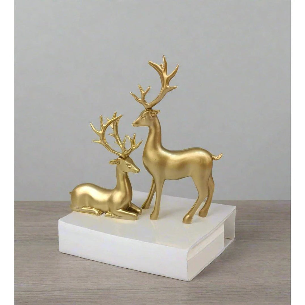Deer Ceramic Decor Pair. Decor Figurines