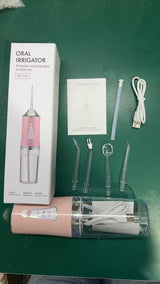 Dental Water Jet Oral Irrigator with 4 Nozzles – Teeth Cleaner & Flosser