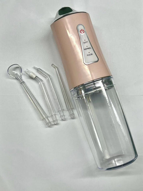 Dental Water Jet Oral Irrigator with 4 Nozzles – Teeth Cleaner & Flosser