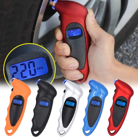 Digital Tire Pressure Gauge – 100 PSI with LCD Backlight and 4 Measurement Settings