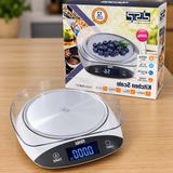 Digital Kitchen Scale 3 kg with Clear Plastic Bowl – White