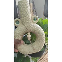 Donut Decorative Ceramic Vase with Bead Garland Decor Vases
