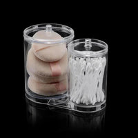 Double Barrel Acrylic Cotton Swab Storage Box Clear Organizer for Cotton Swabs, Pads, and Small Accessories Bathroom Storage Cotton Swabs