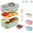 Double Layer 1400ml Lunch Box with Cutlery Set – Leak-Proof & Microwave Safe