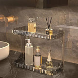 Double Layer Acrylic Vanity Stand
