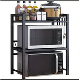 Double Layer Heavy Duty Adjustable Microwave Stand Carbon Steel, Rust Free.