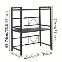 Double Layer Heavy Duty Adjustable Microwave Stand Carbon Steel, Rust Free.