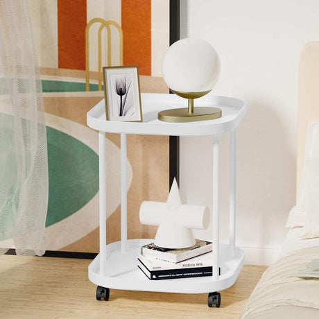 Double Layer Stool with Wheels