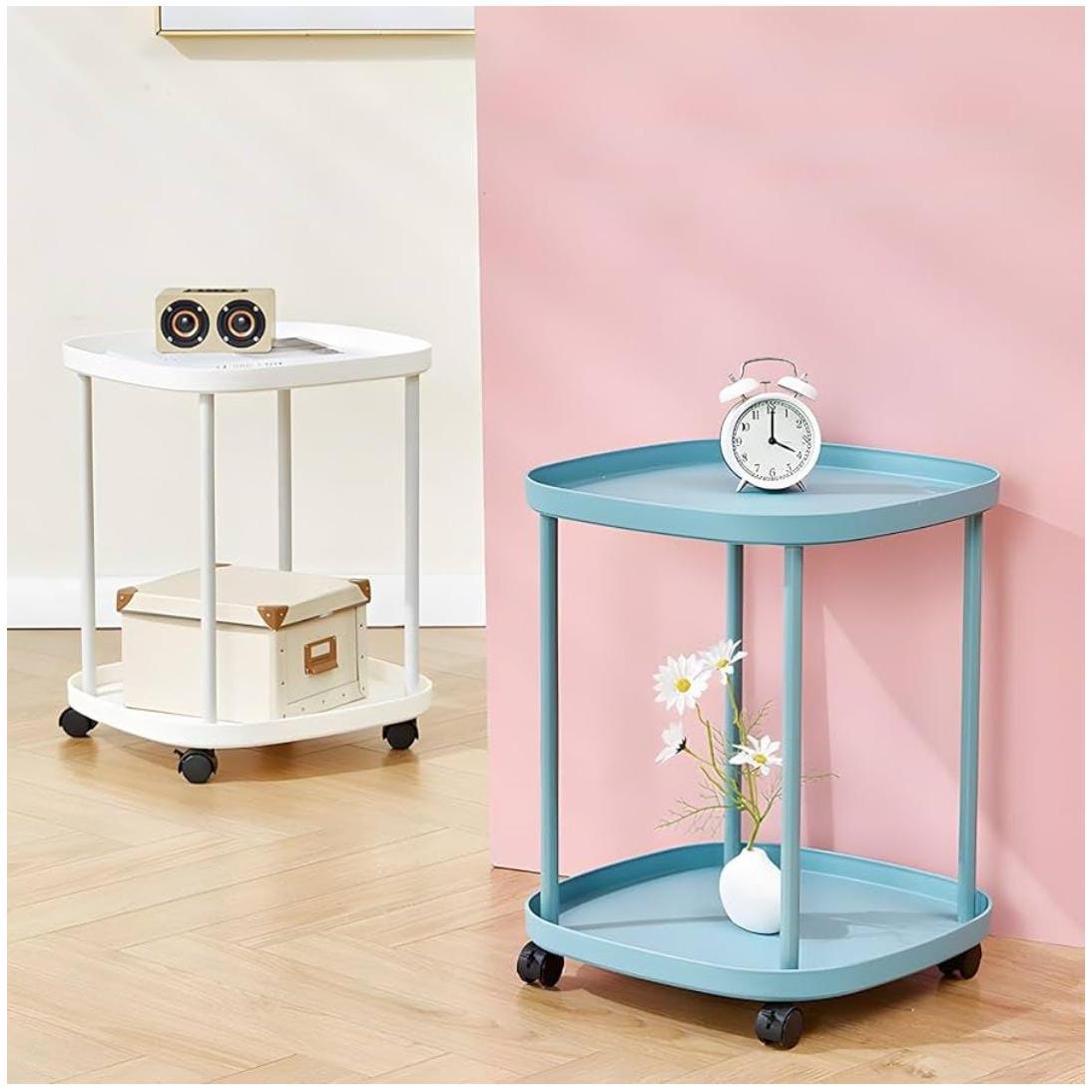 Double Layer Stool with Wheels