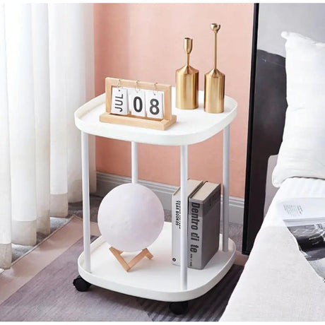 Double Layer Stool with Wheels