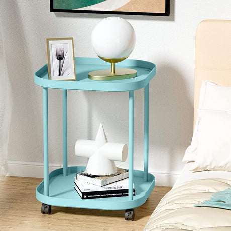 Double Layer Stool with Wheels