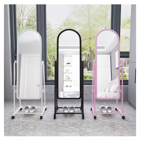 Dressing Mirror with Wheels & Shoes Rack 160cm x 44cm
