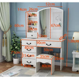 Dressing Table with Sliding Mirror | Elegant Vanity with Storage | 100x36x131cm
