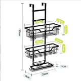 Drill-Free Over-Door Bathroom Shelf Organizer with Wall-Mounted Basket Racks Bathroom organiser Over-the-Toilet Caddies