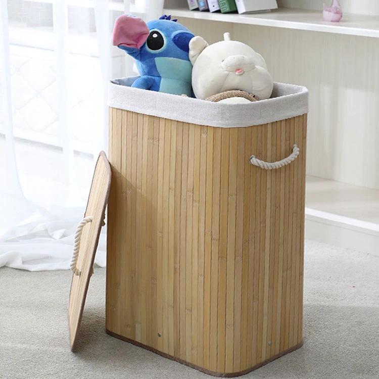 Durable New Design Collapsible Bamboo Laundry Basket | Space Saving Laundry Storage | Effective Laundry Management Laundry Supplies Laundry Baskets